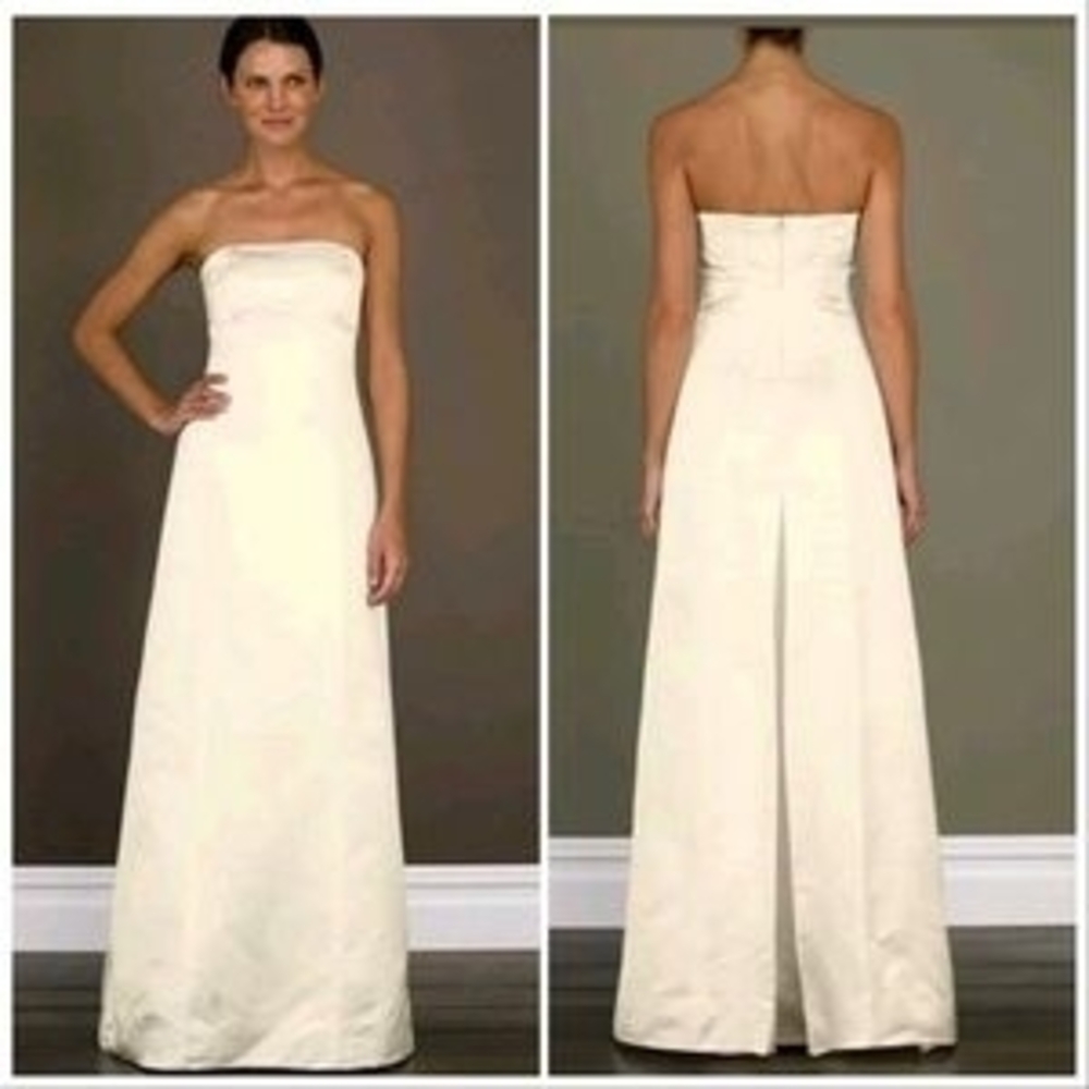 J. Crew Strapless Ivory/Off-White A-Line Gown